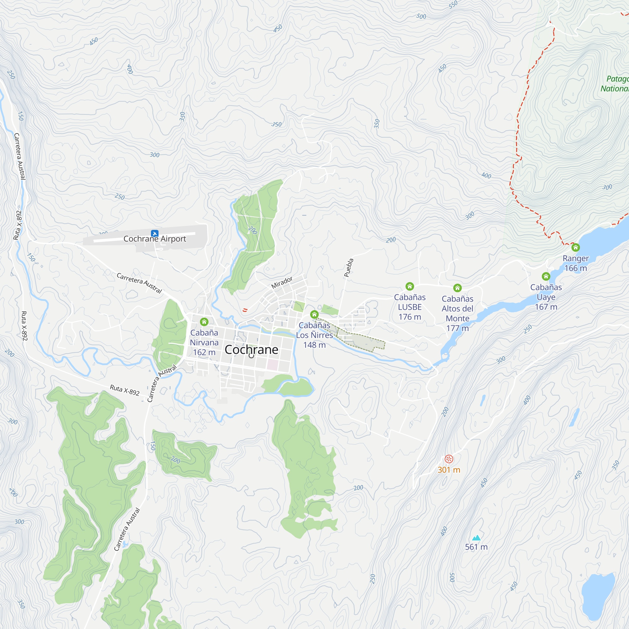 Cabañas Los Ñirres map