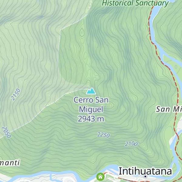 Map of Cerro San Miguel