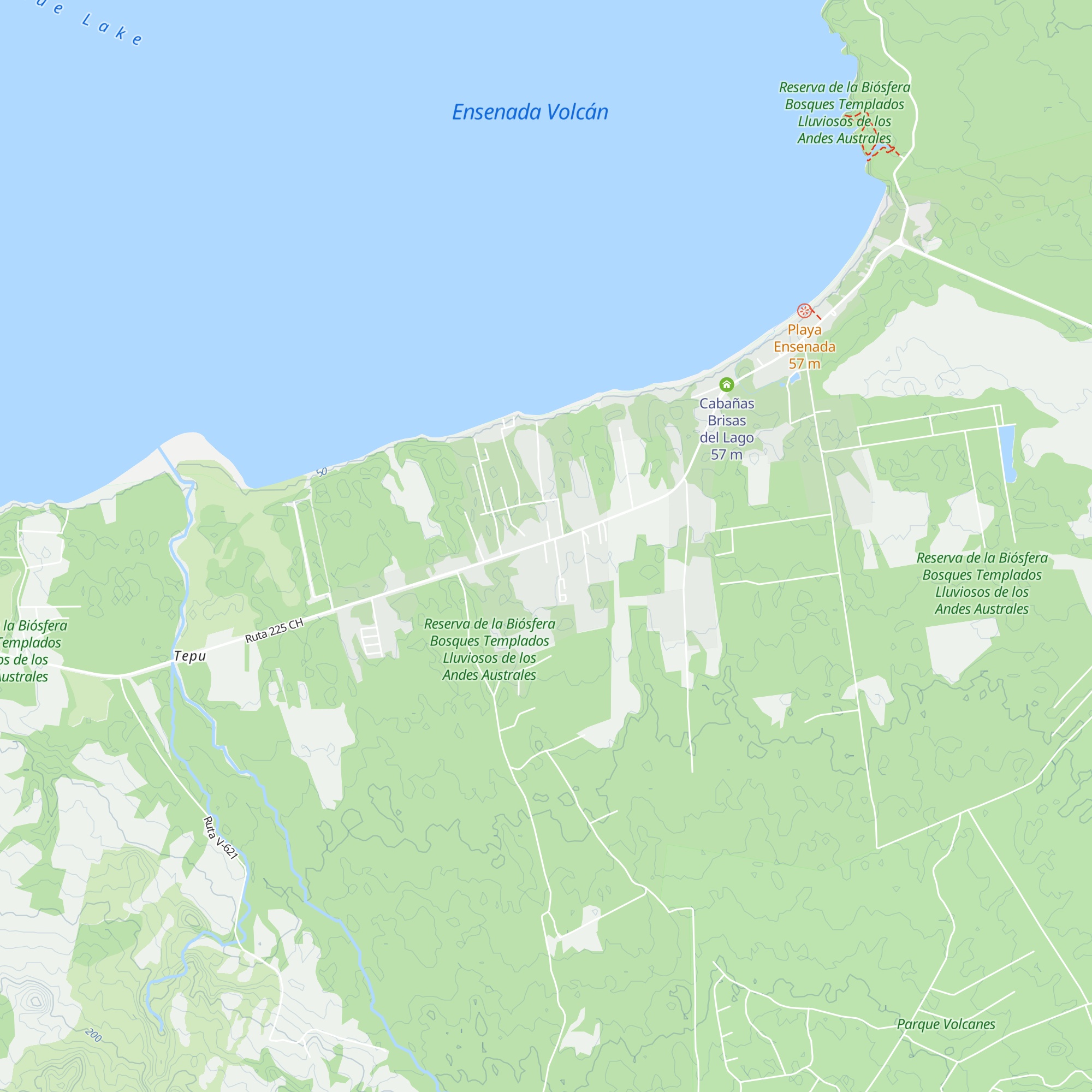 Cabañas Los Pinos map