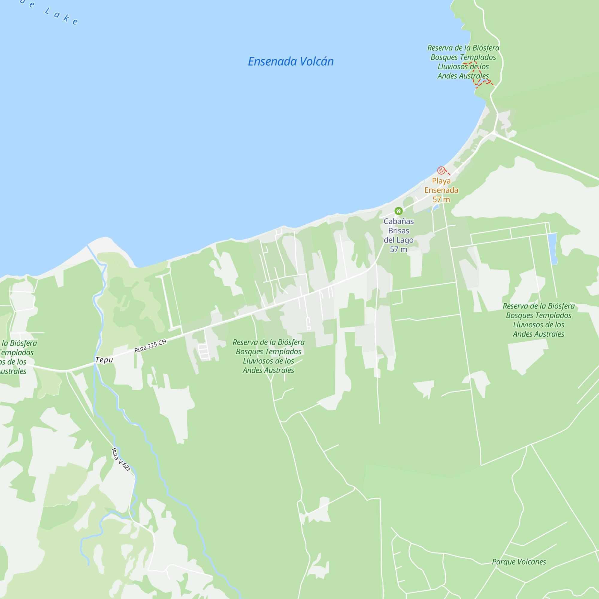 Cabañas Los Pinos map