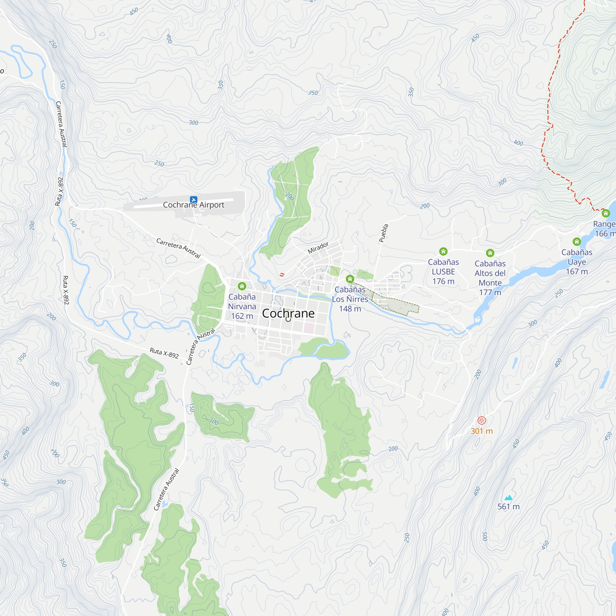 Cabañas Eca map