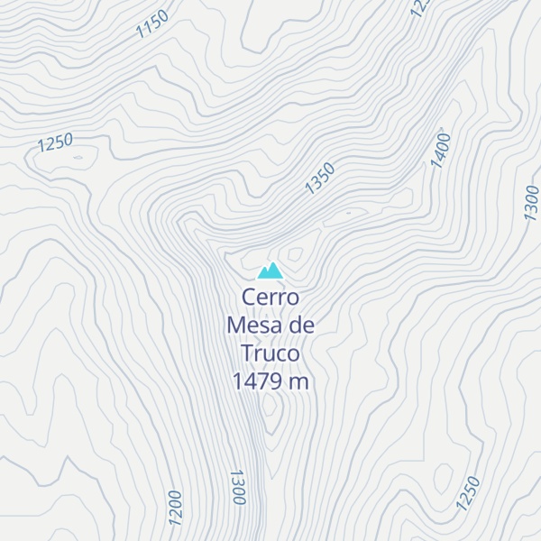 Map of Cerro Mesa de Truco