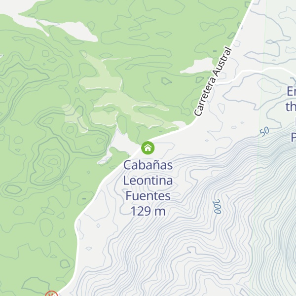 Map of Cabañas Leontina Fuentes