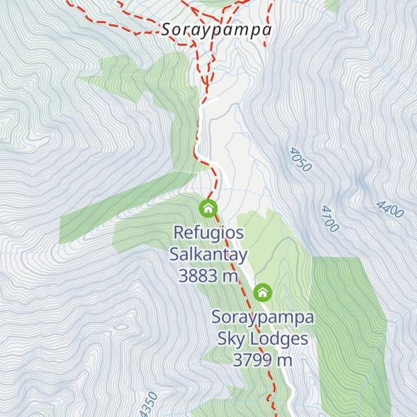Map of Refugios Salkantay