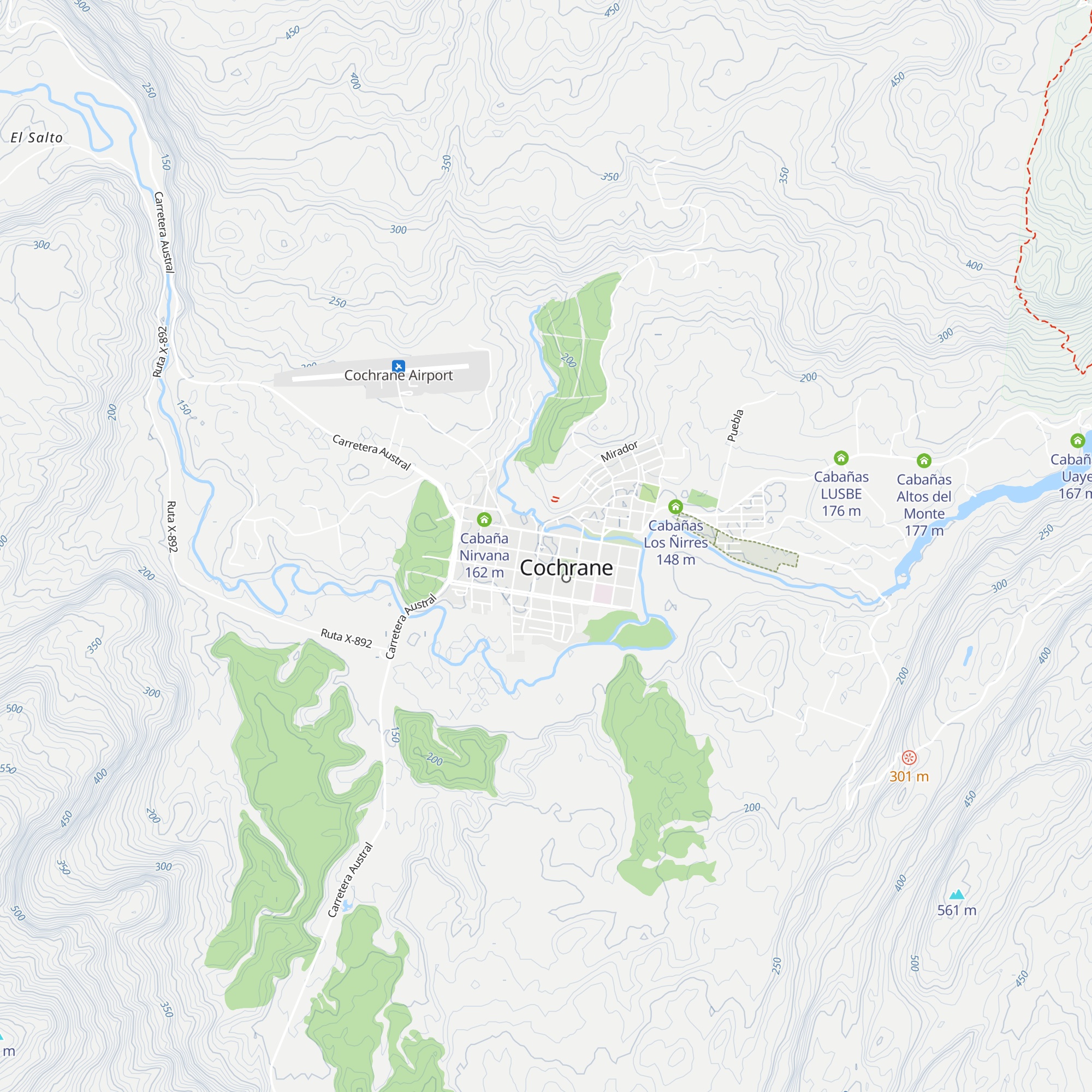Cabañas que Apuro map
