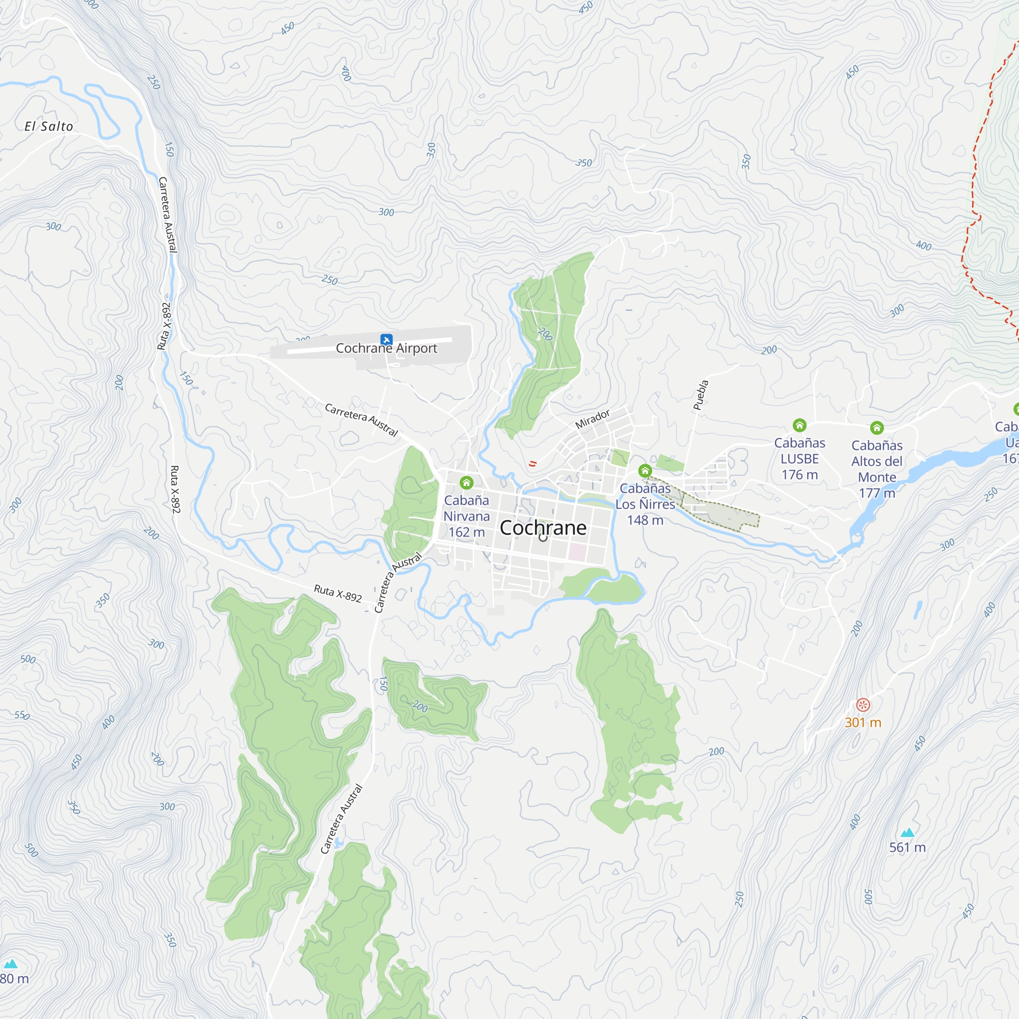 Cabañas Rogeri map