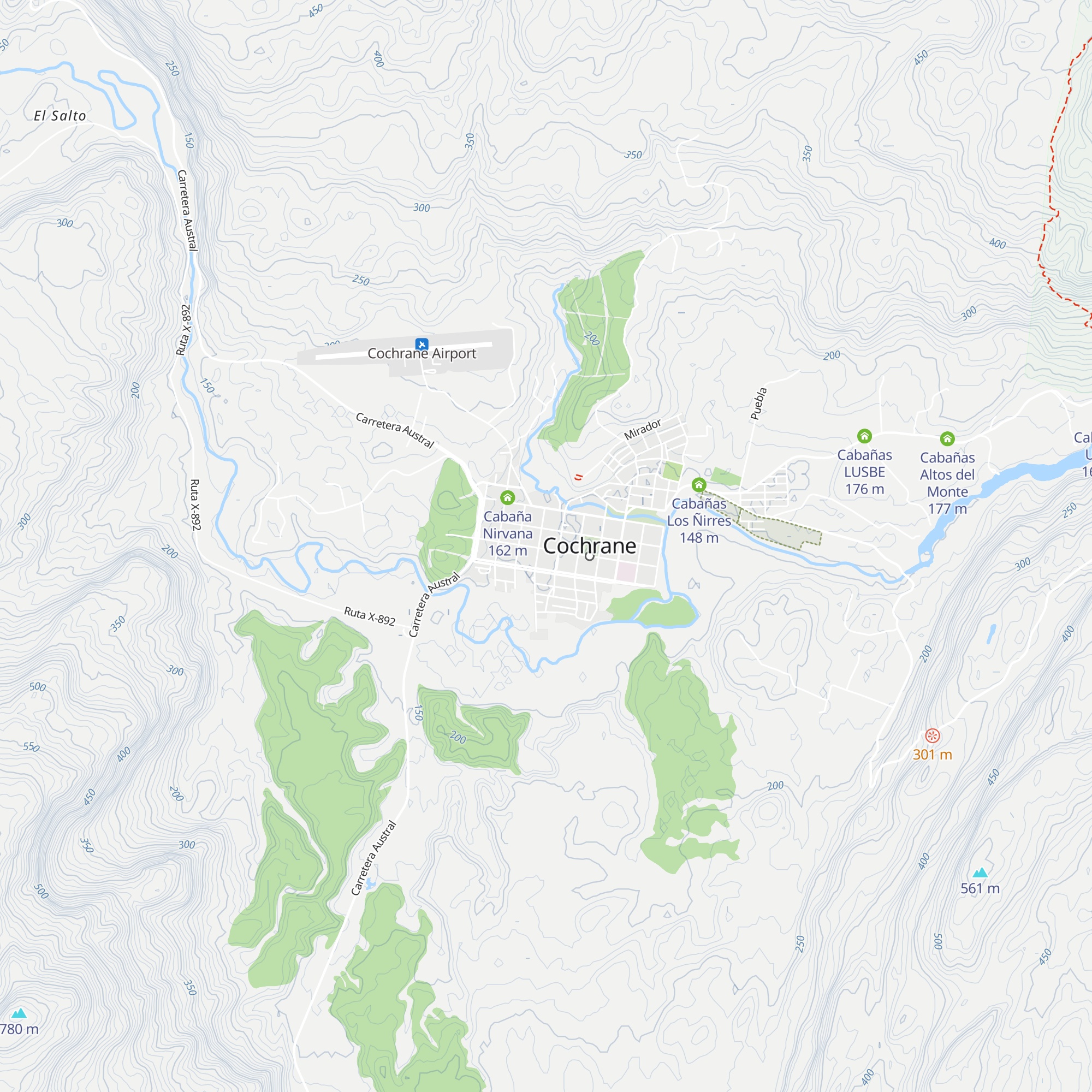 Cabañas Marlo map