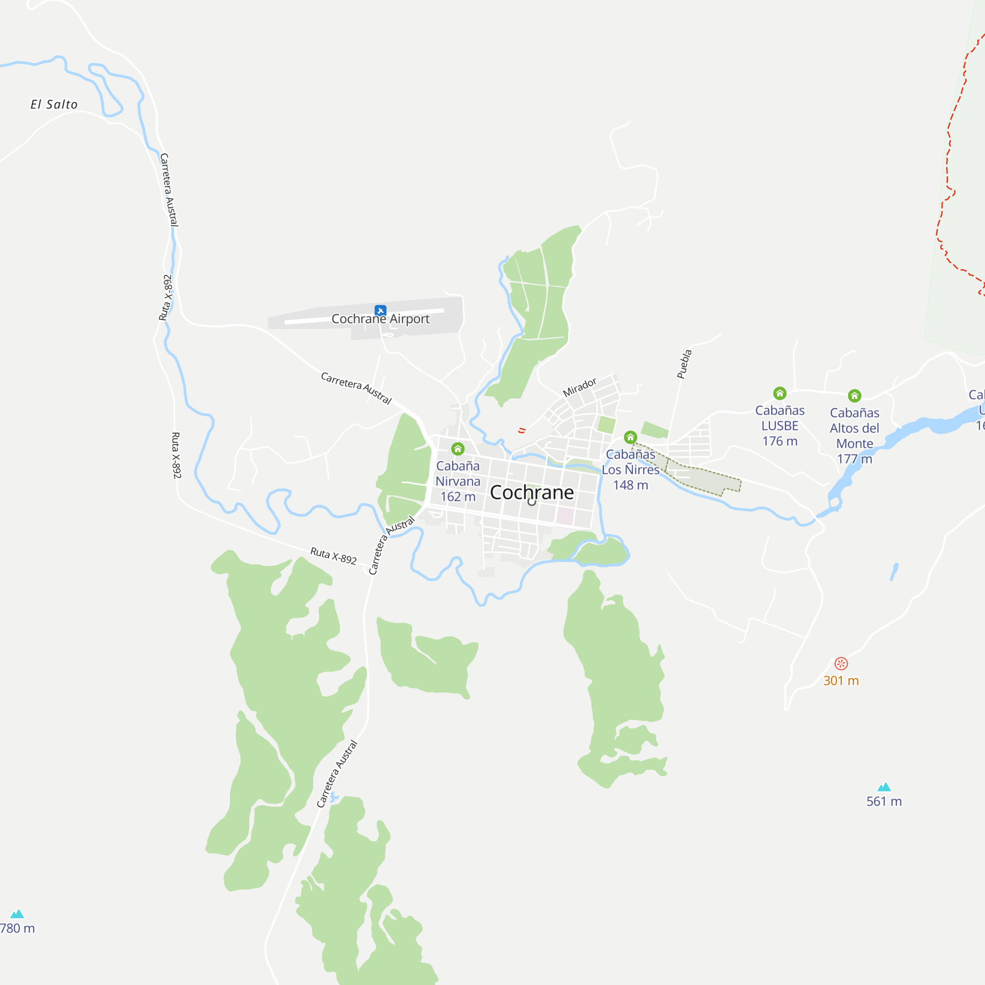 Cabañas Marlo map