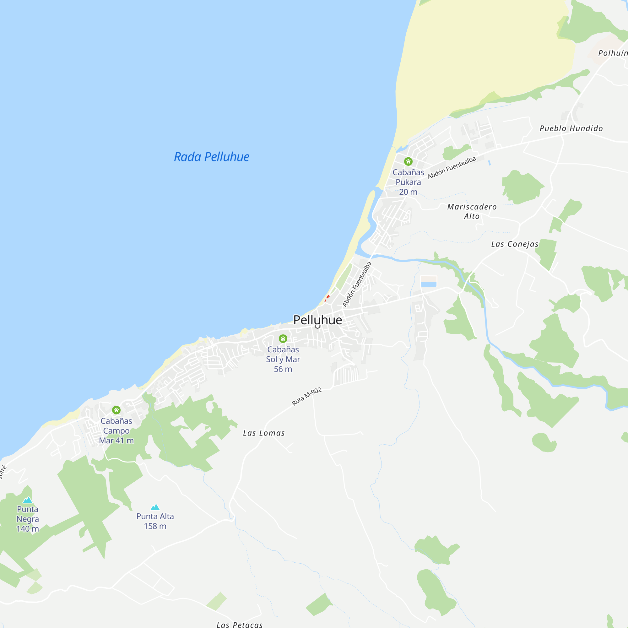 Cabañas del sol map