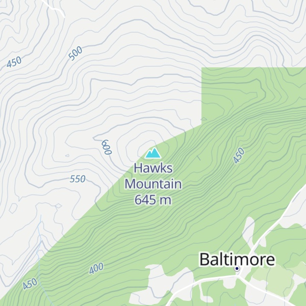 Map of Hawks Mountain