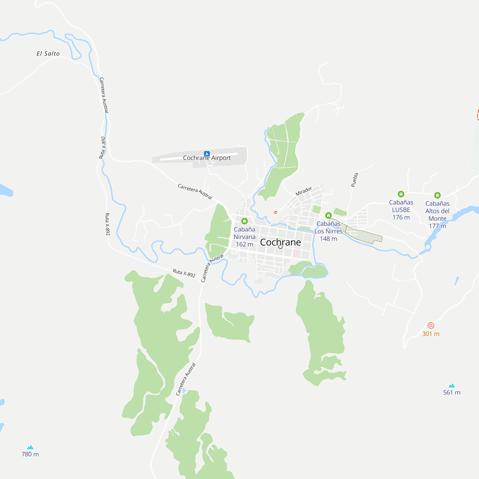 Cabañas Margarita map