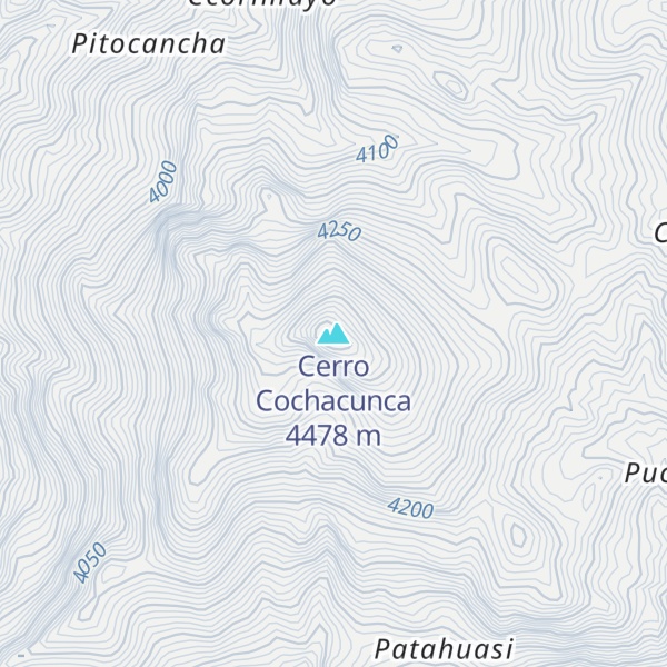 Map of Cerro Cochacunca