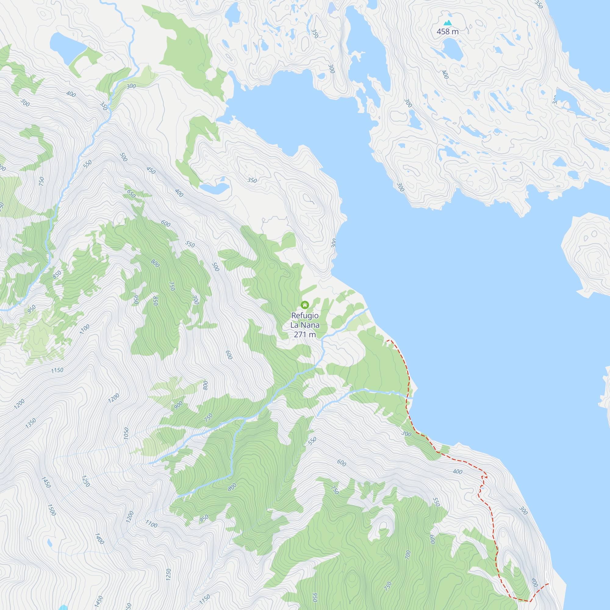 Refugio La Nana map