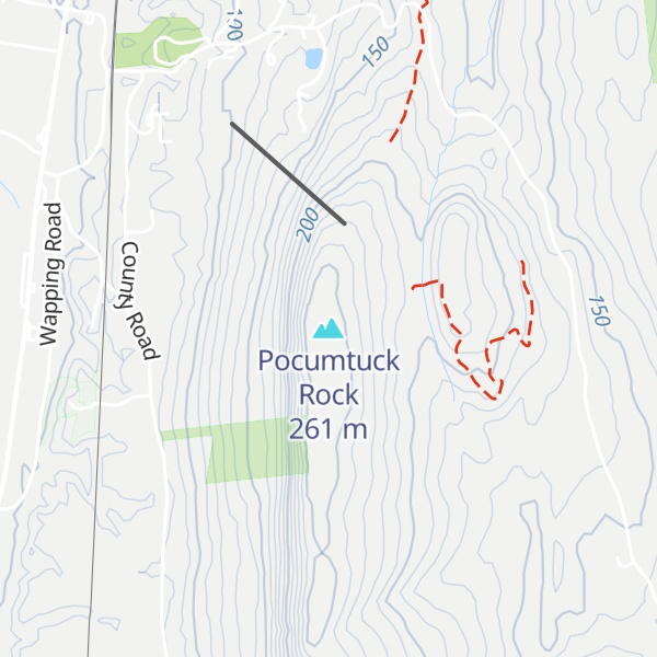 Map of Pocumtuck Rock