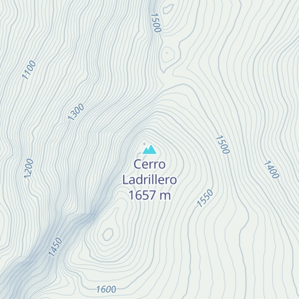 Map of Cerro Ladrillero