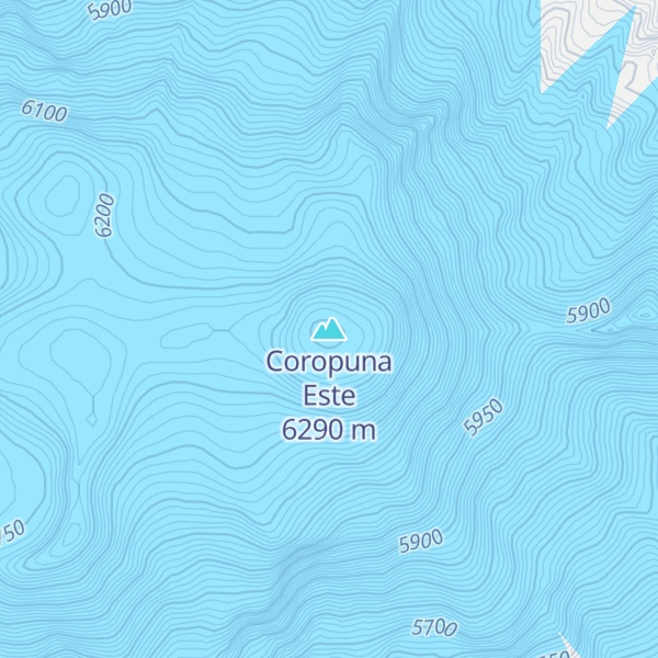 Map of Coropuna Este