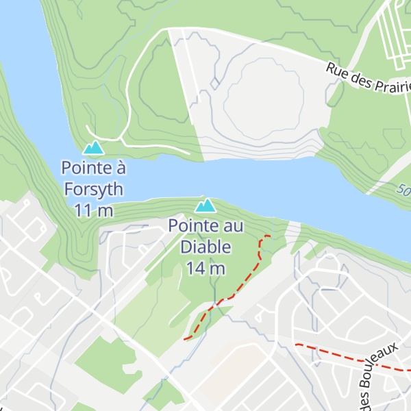 Map of Pointe au Diable