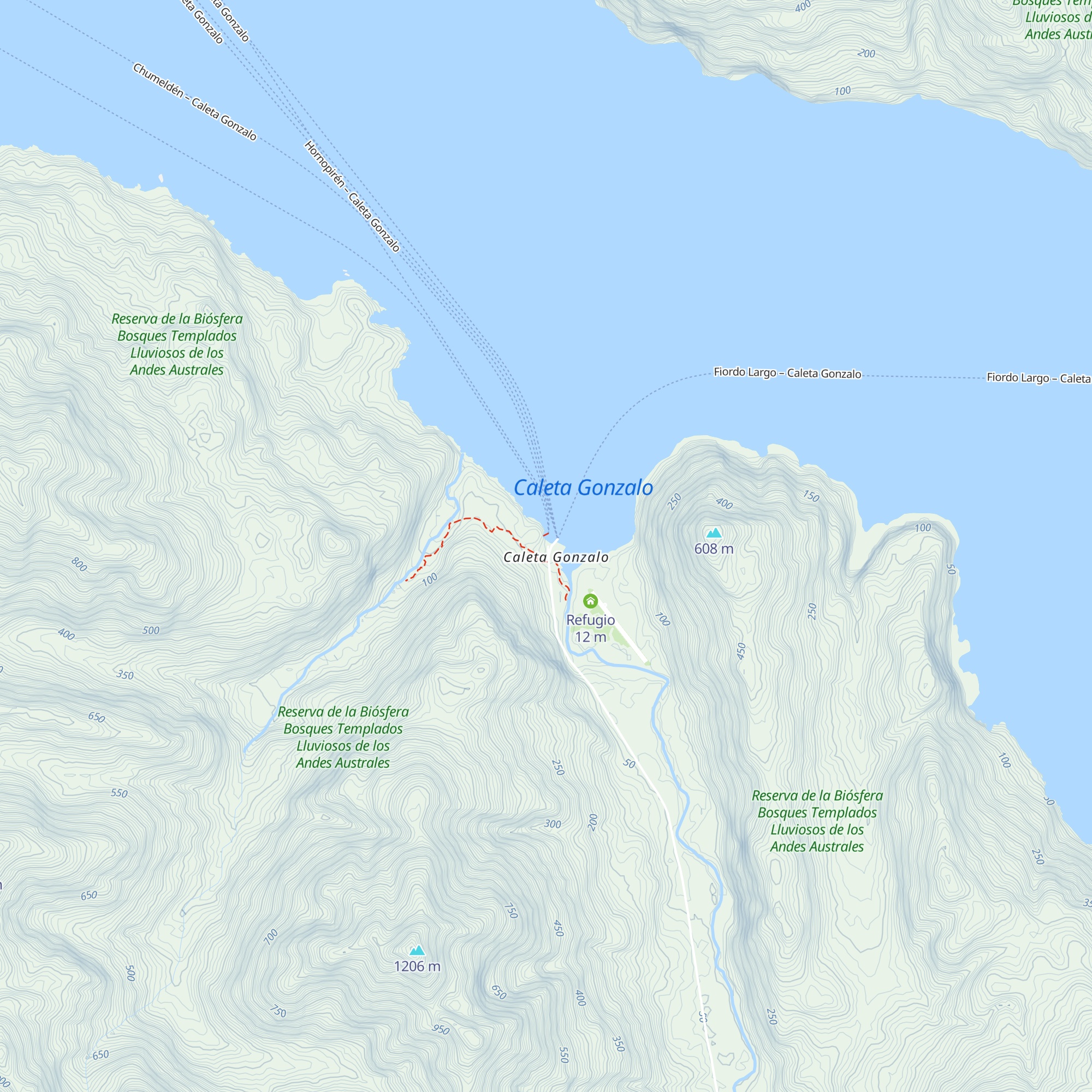 Cabañas Caleta Gonzalo map