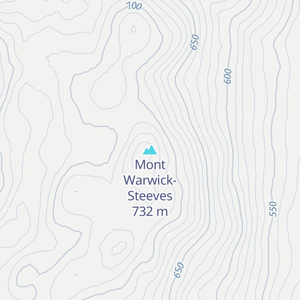 Map of Mont Warwick-Steeves