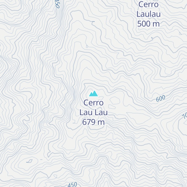Map of Cerro Lau Lau