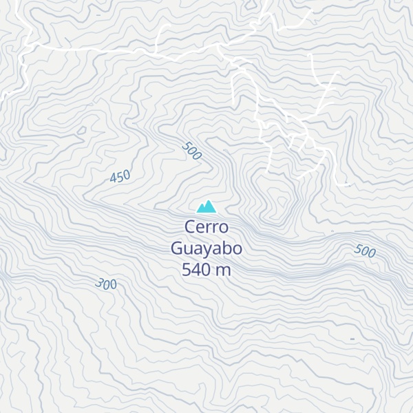 Map of Cerro Guayabo