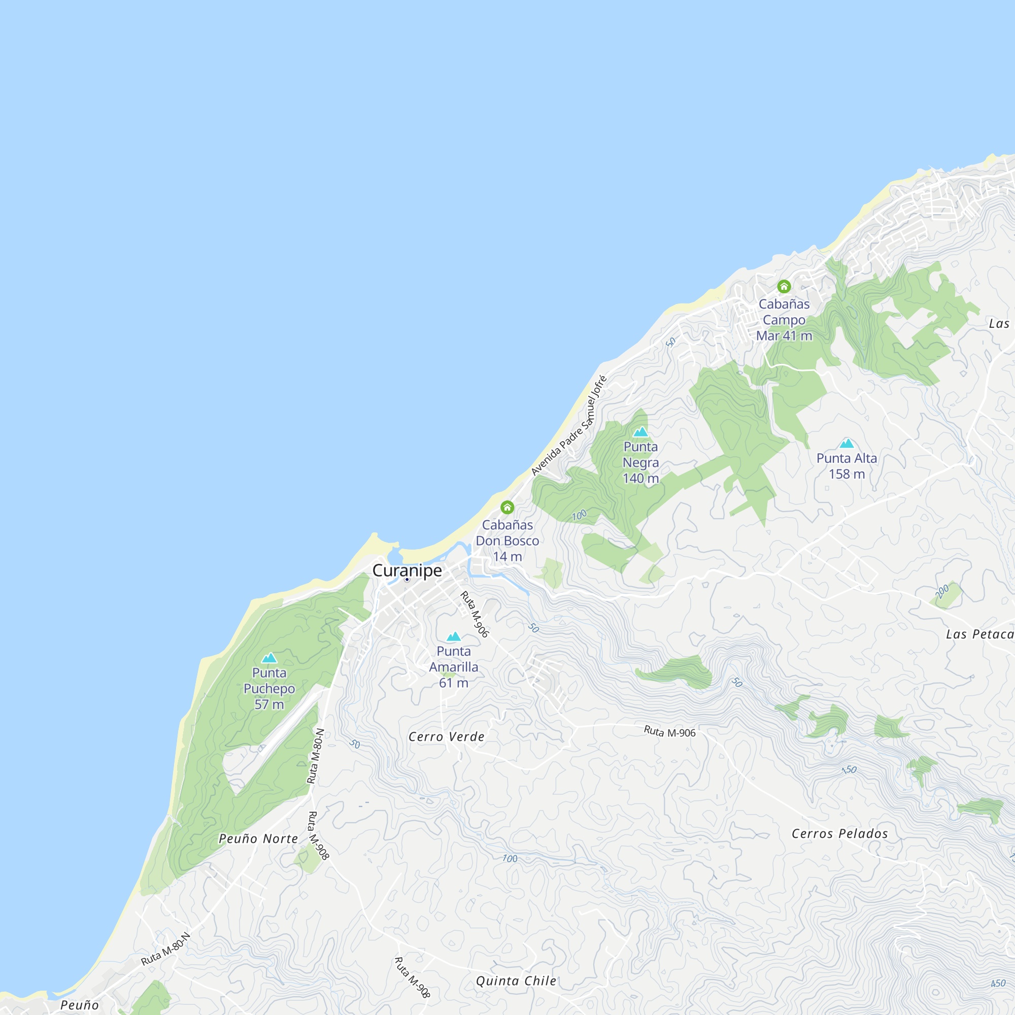 Cabañas Don Bosco map