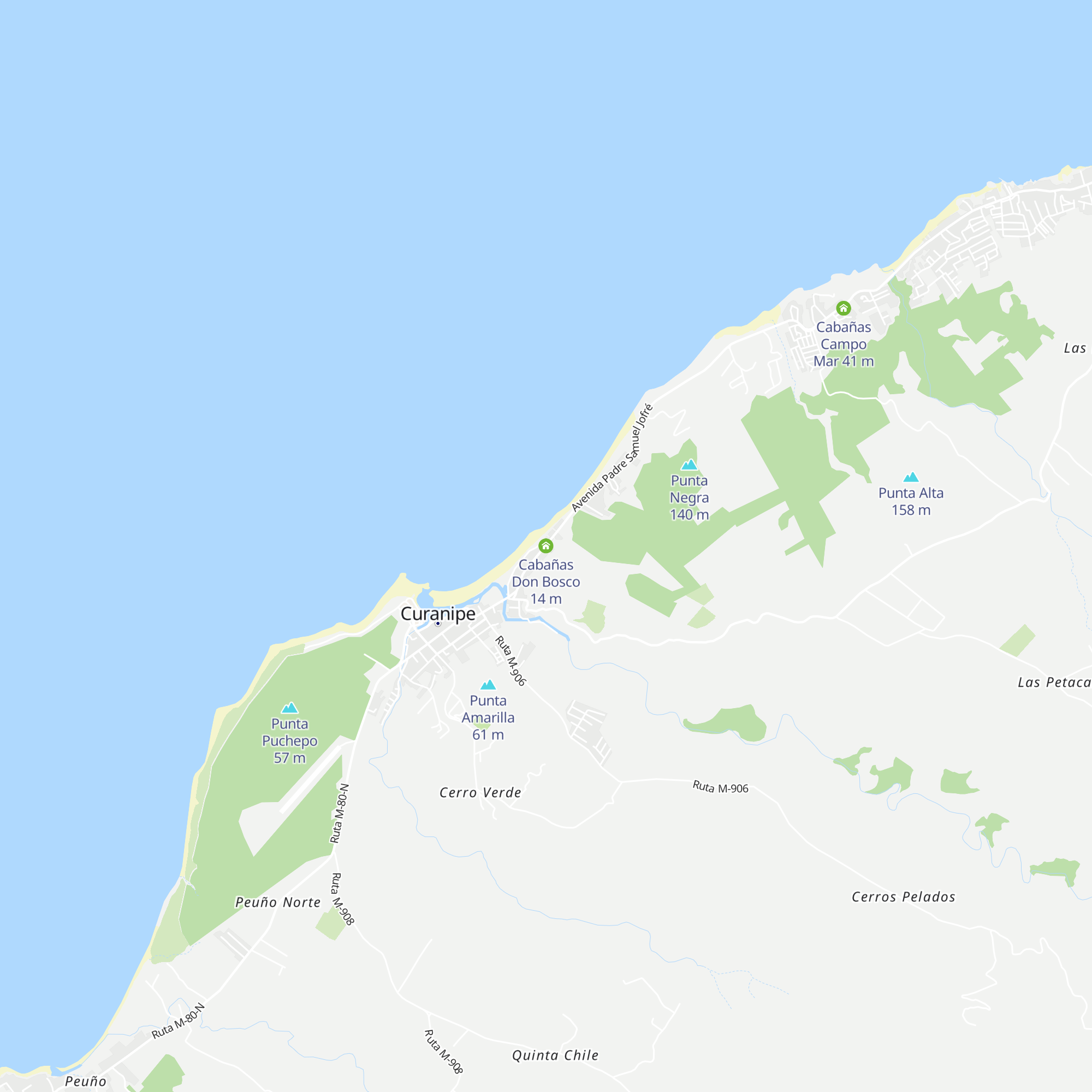 Cabañas Don Bosco map