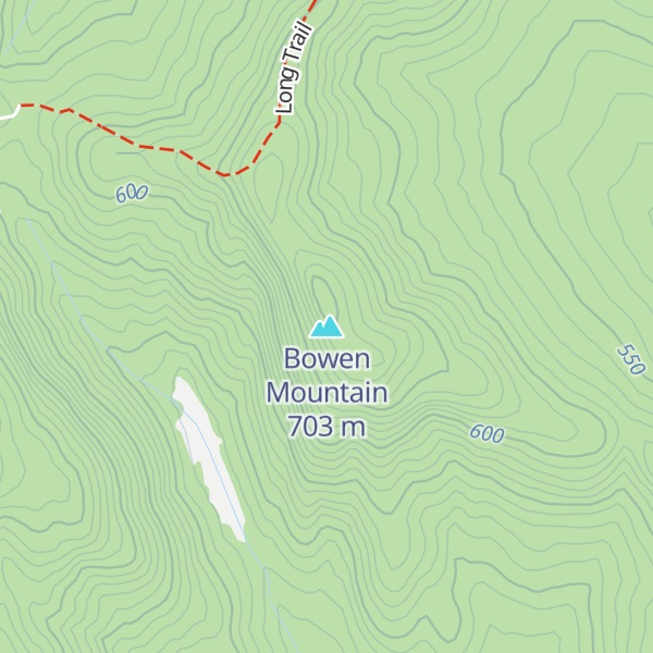 Map of Bowen Mountain