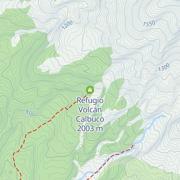 Map of Refugio Volcán Calbuco