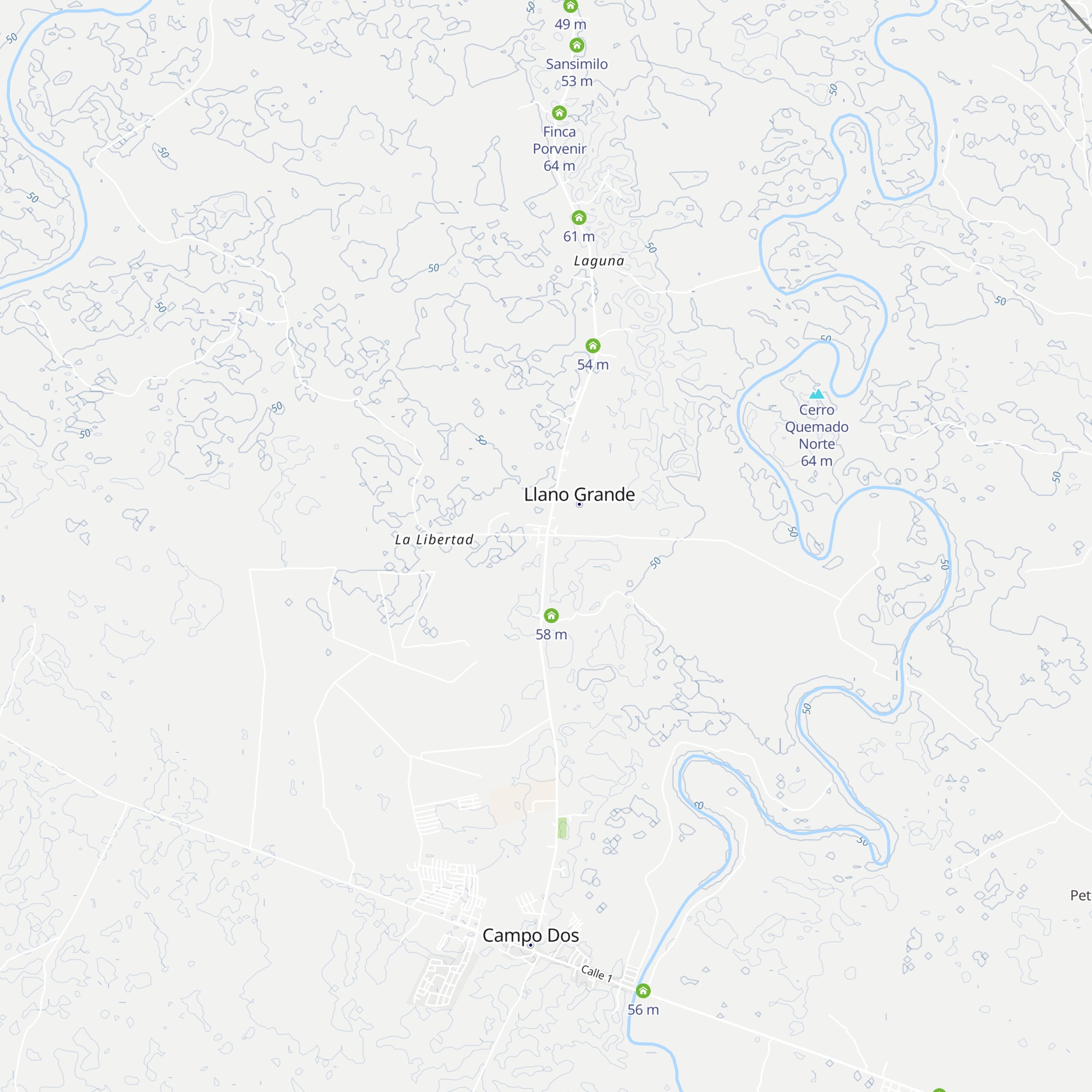 Llano Grande map