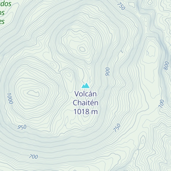 Map of Volcán Chaitén