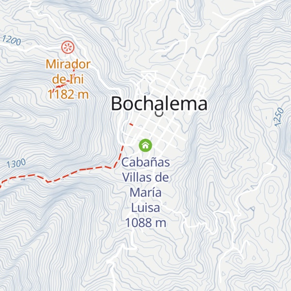 Map of Cabañas Villas de María Luisa