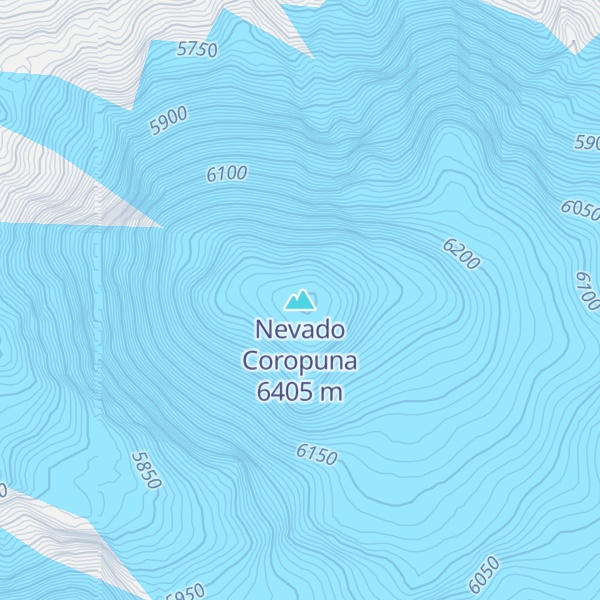 Map of Nevado Coropuna