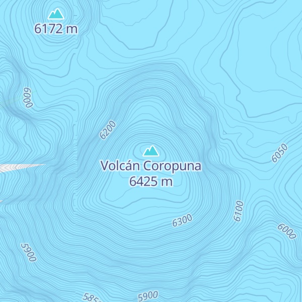 Map of Volcán Coropuna