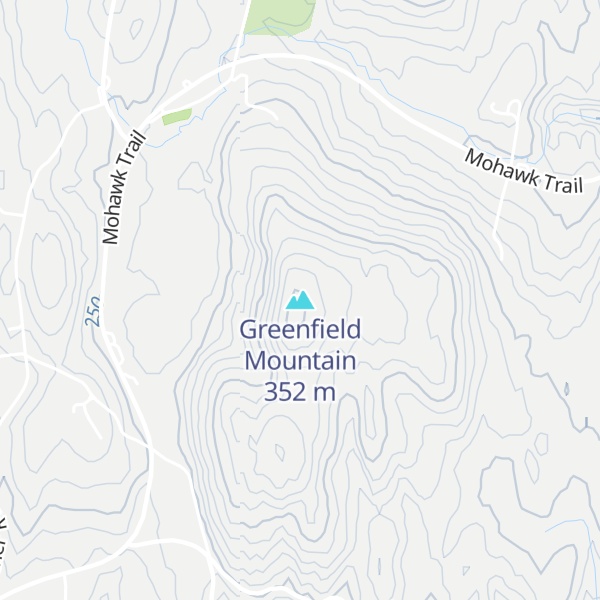 Map of Greenfield Mountain