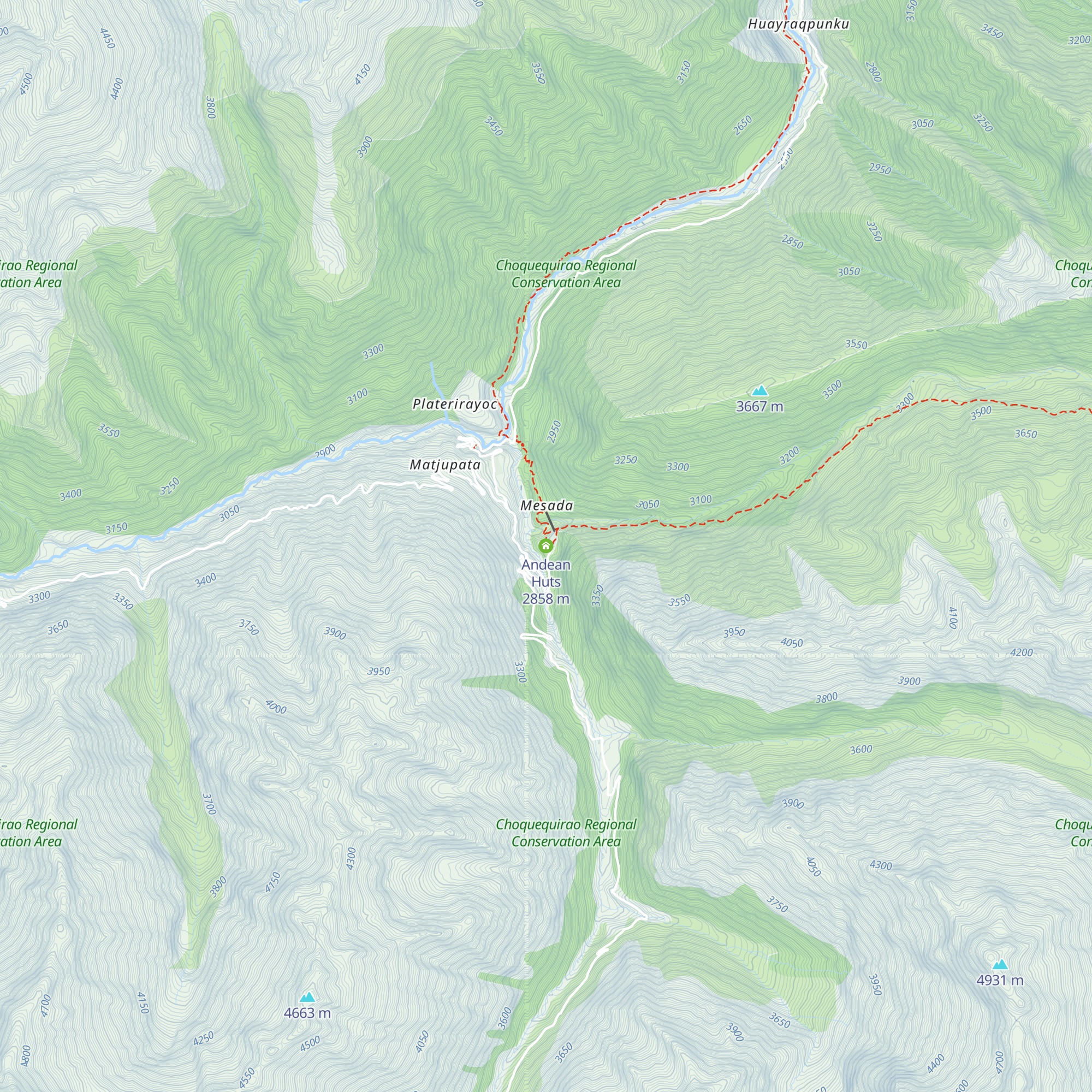 Andean Huts map