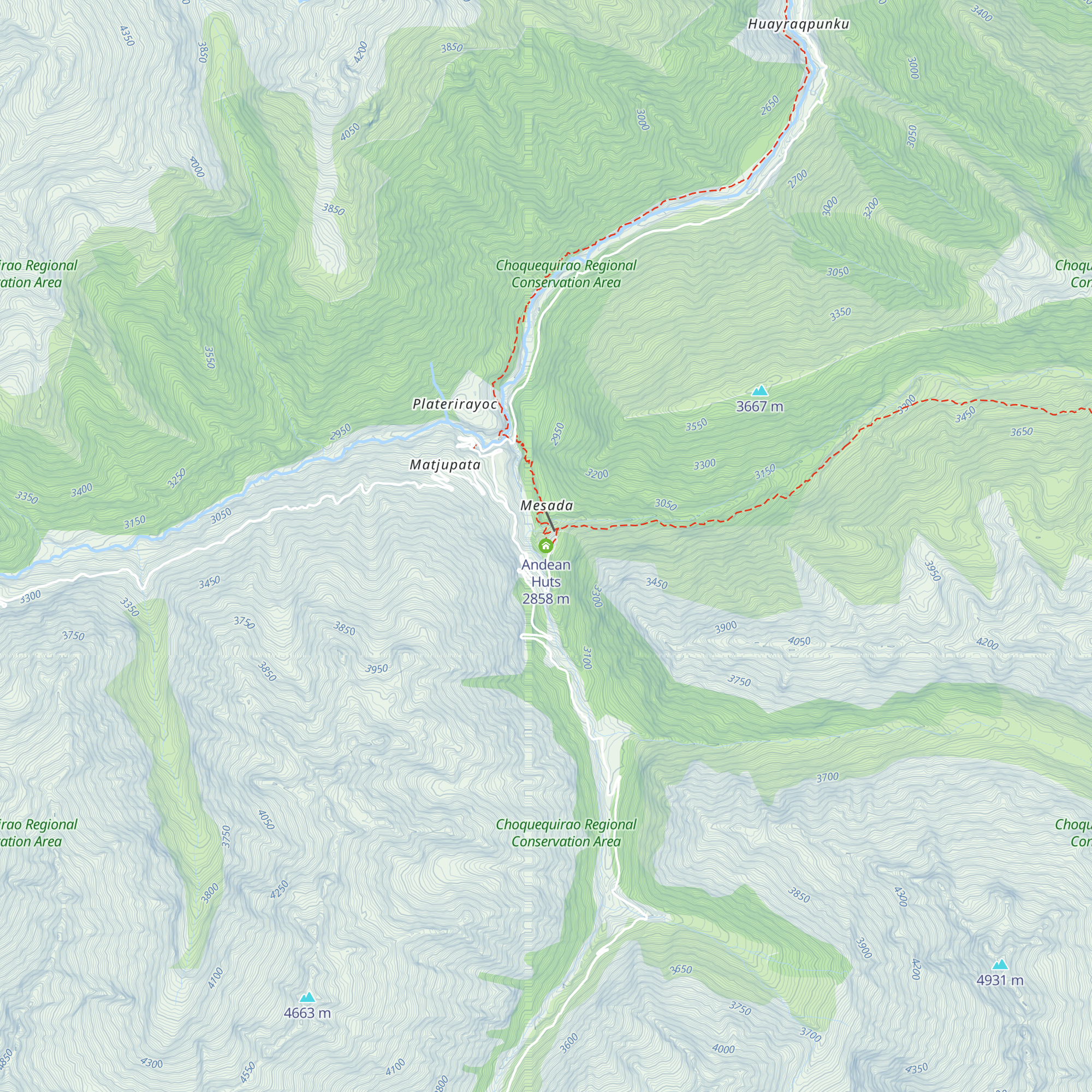 Andean Huts map