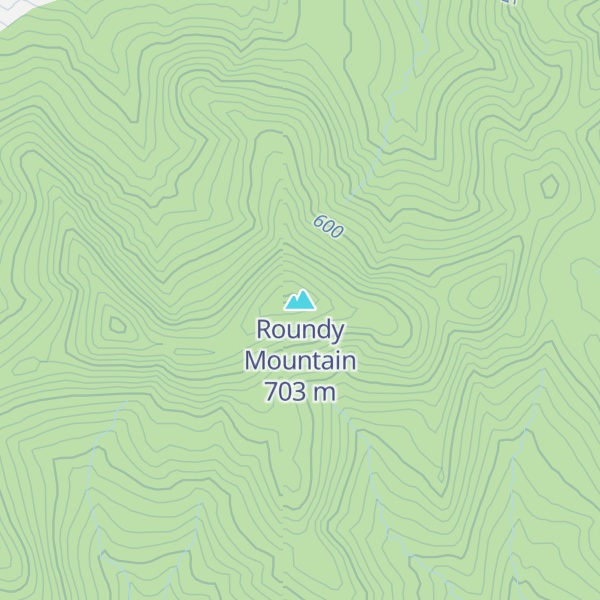 Map of Roundy Mountain