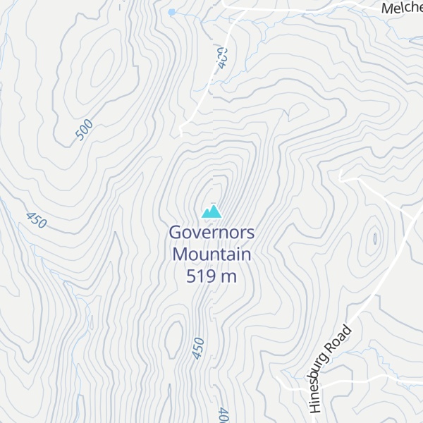 Map of Governors Mountain