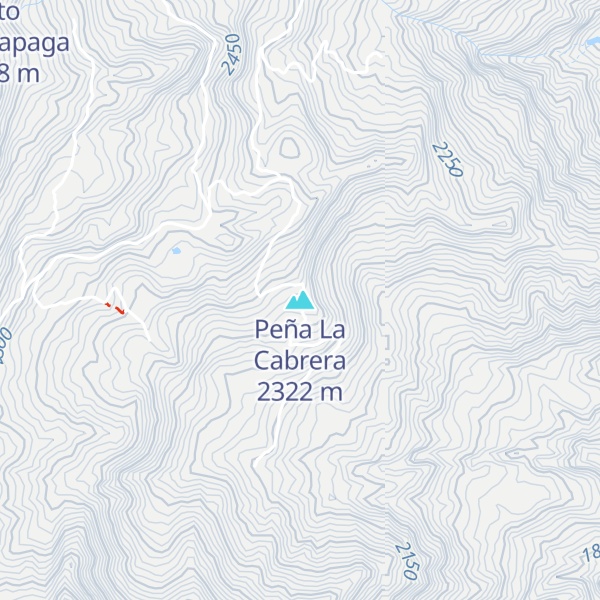 Map of Peña La Cabrera