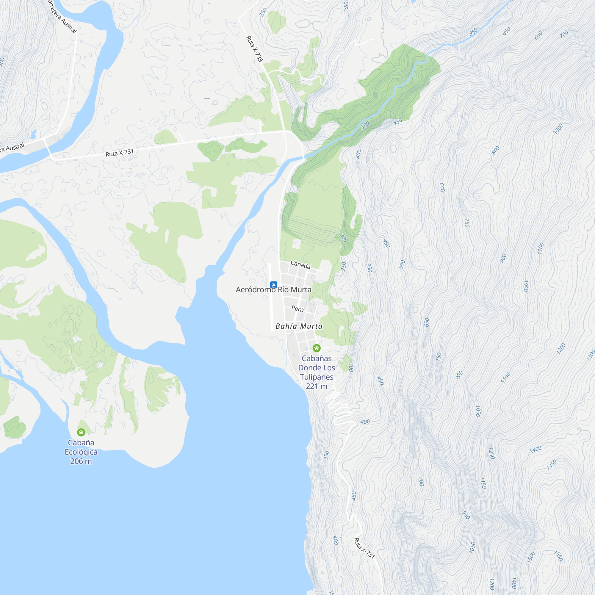 Cabañas Kela map