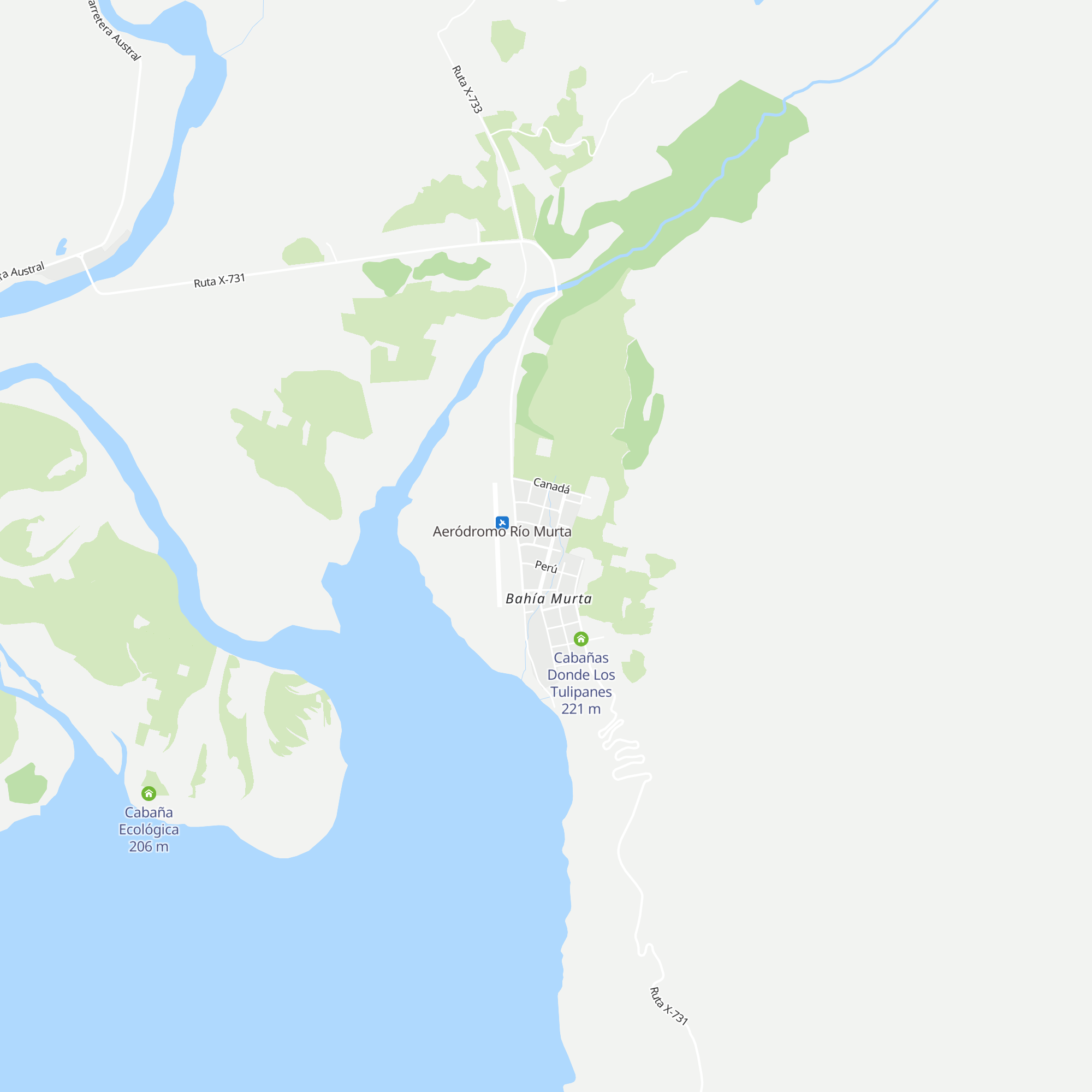Cabañas Kela map