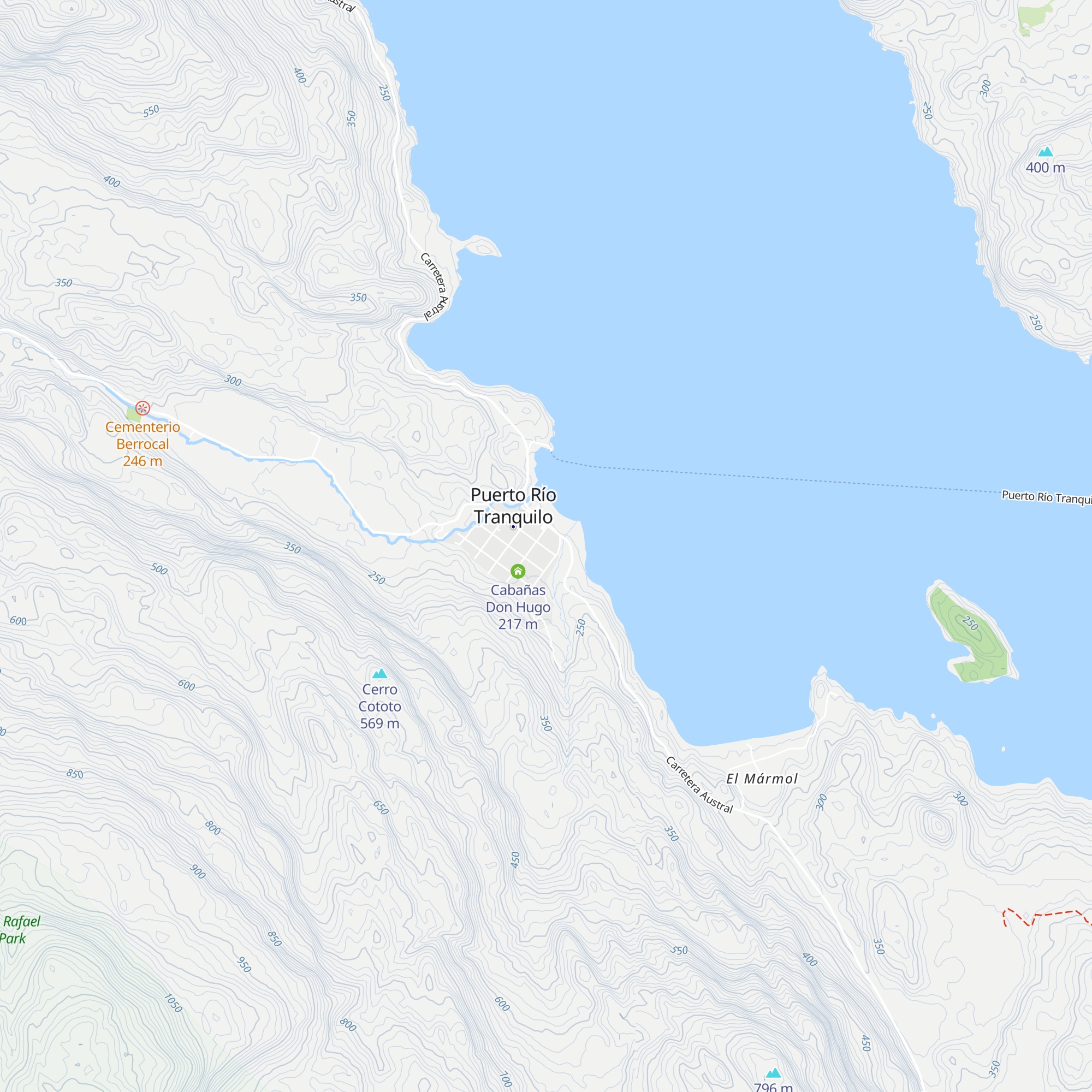 Cabañas Los Alamos map