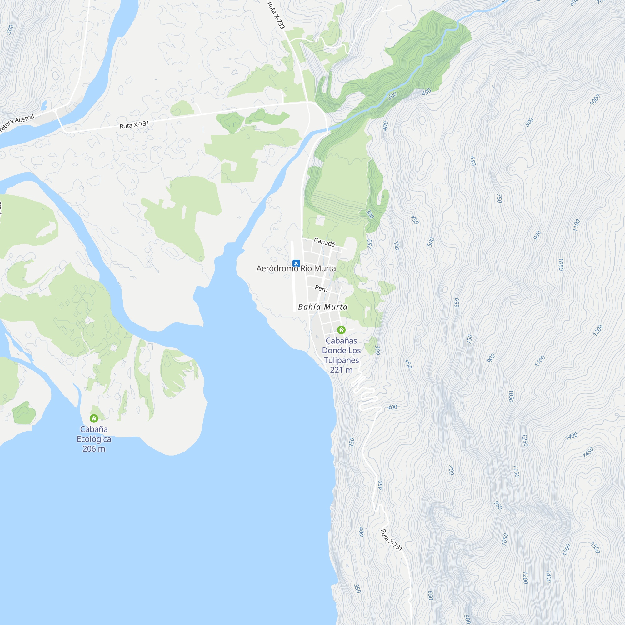 Cabañas La Cascada map