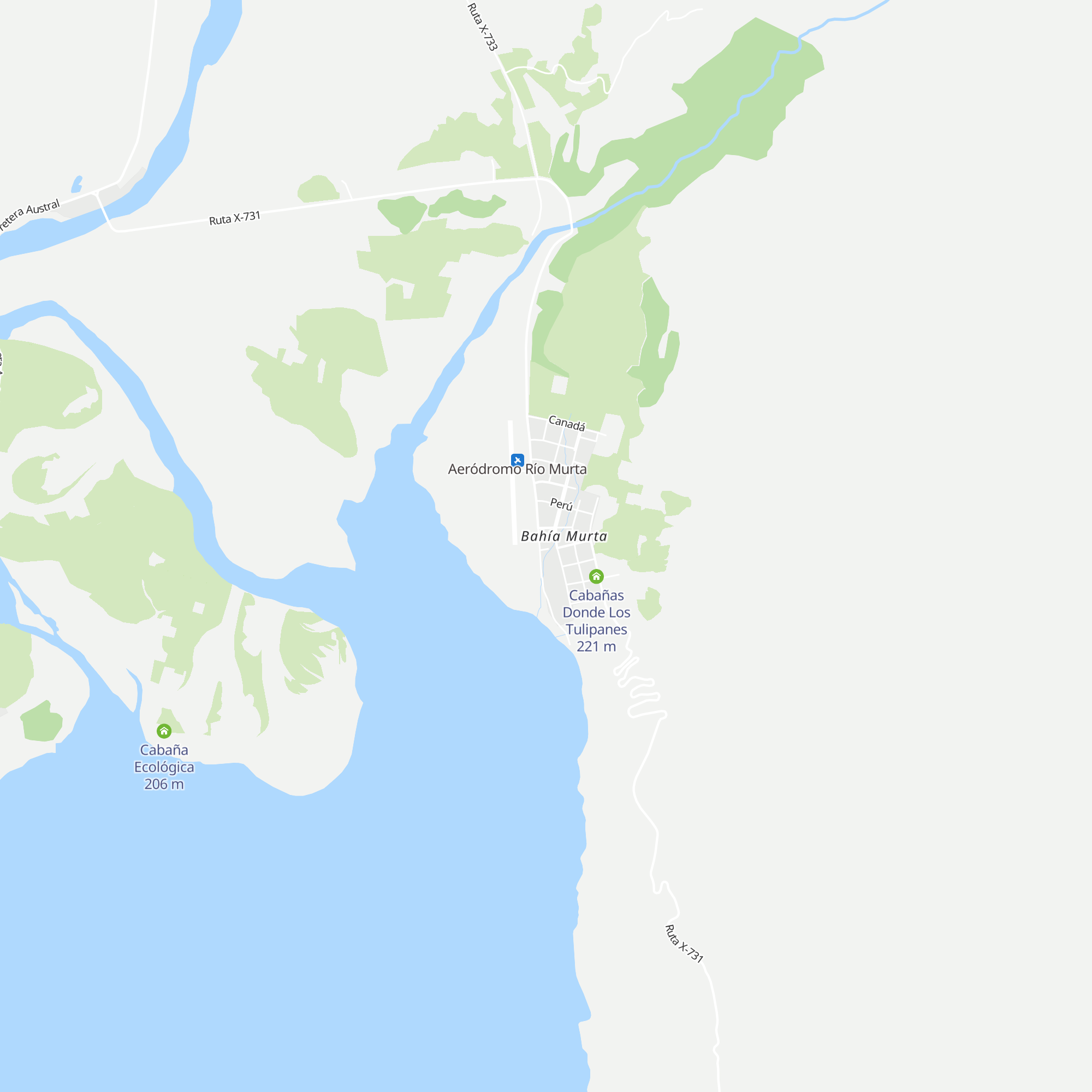 Cabañas La Cascada map