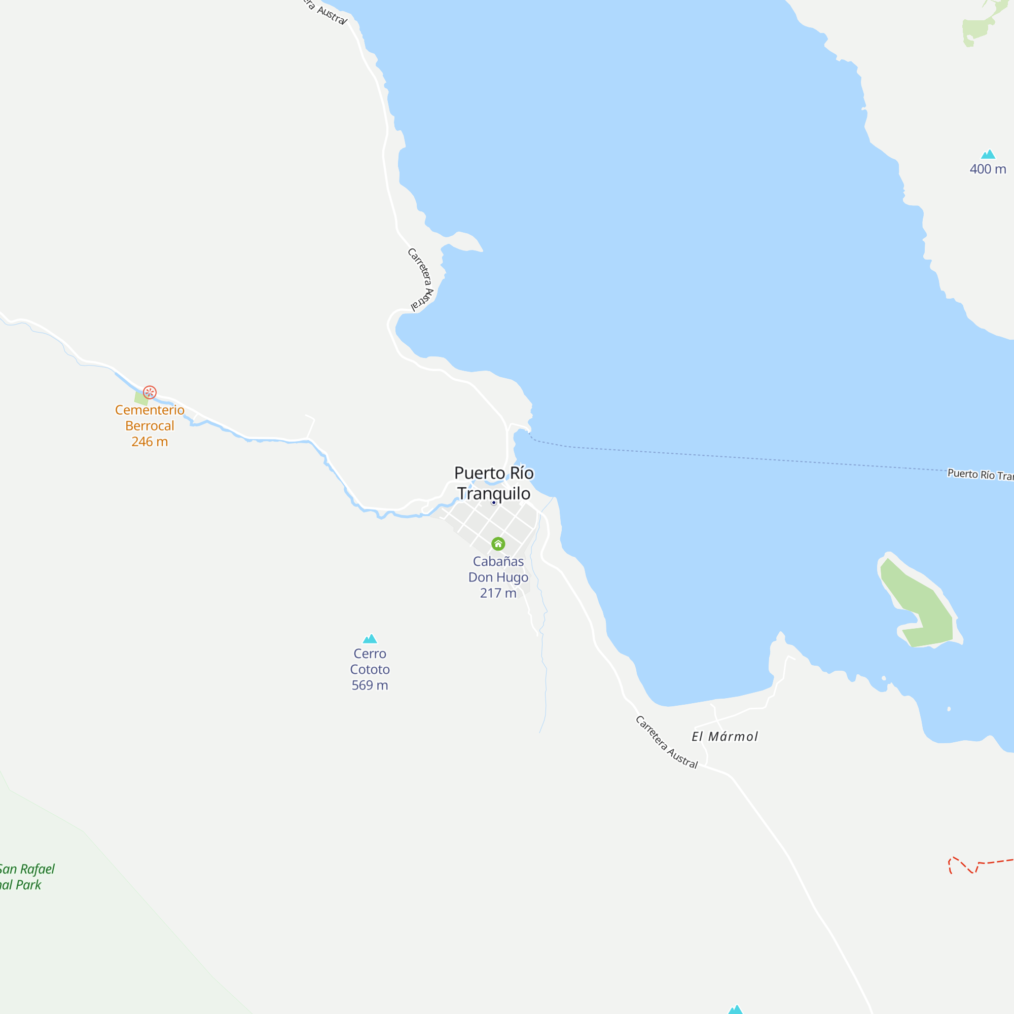 Cabañas Patagon Explorador map