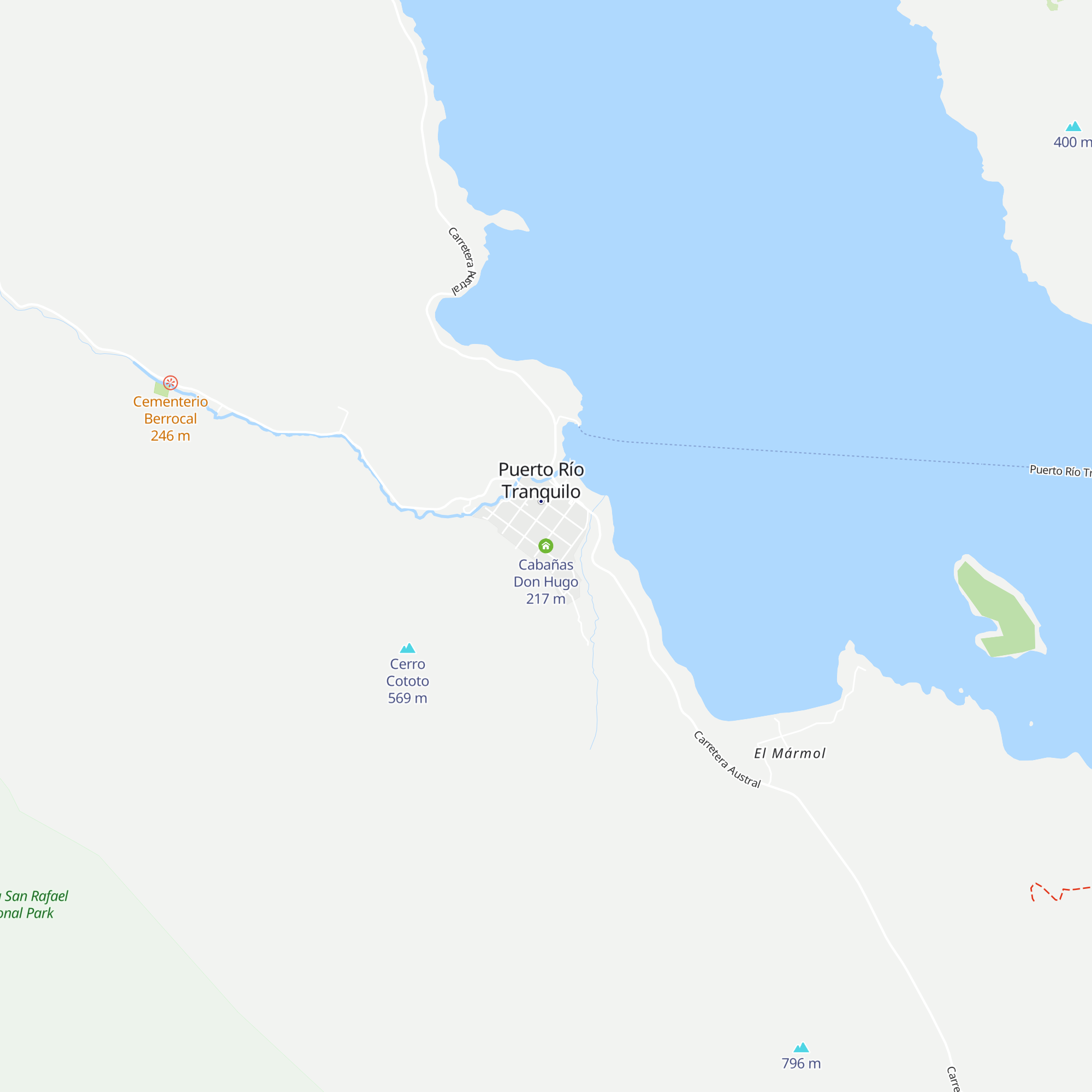 Cabañas Don Hugo map