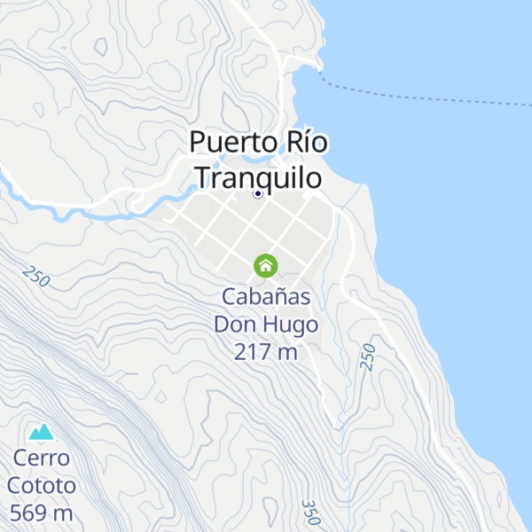 Map of Cabañas Don Hugo
