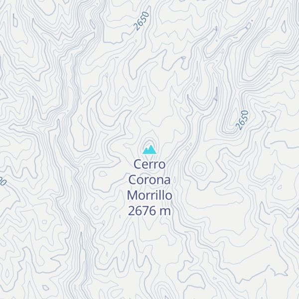 Map of Cerro Corona Morrillo