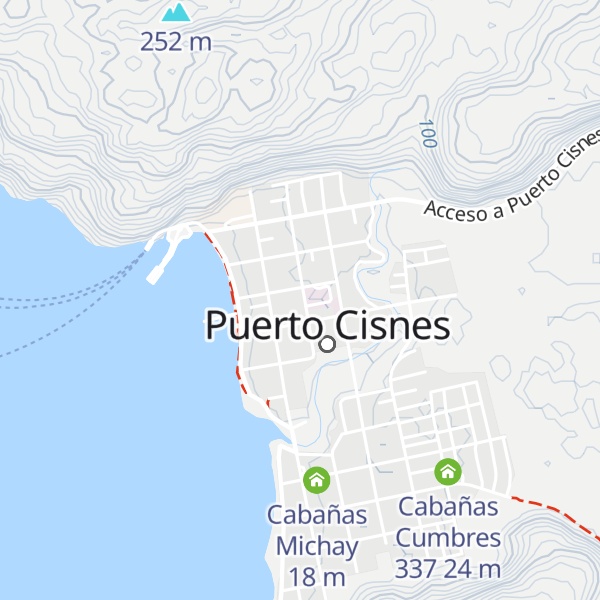 Map of Cabañas Bosque Patagón